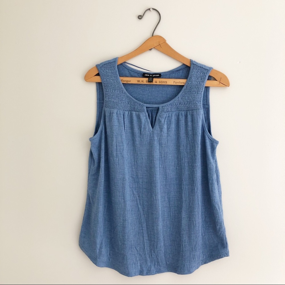Cable & Gauge Blue Textured Tank
